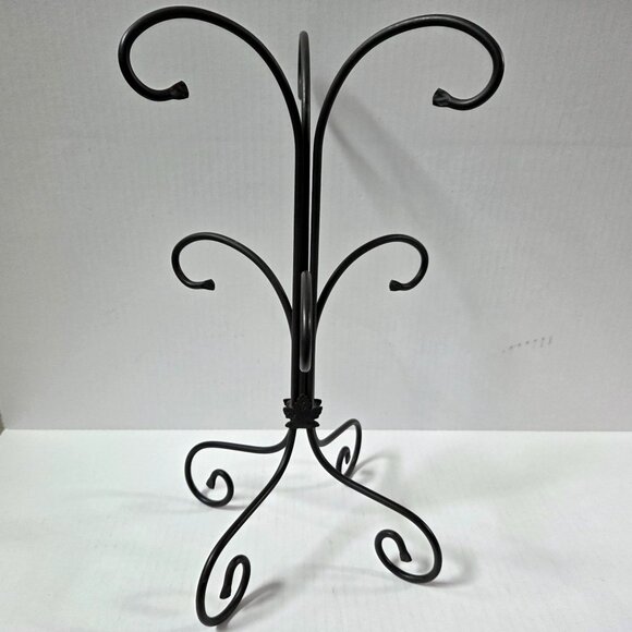 Longaberger Wrought Iron Mug Rack Stand Tree Holds 6 Coffee Cups Mugs - Picture 1 of 7